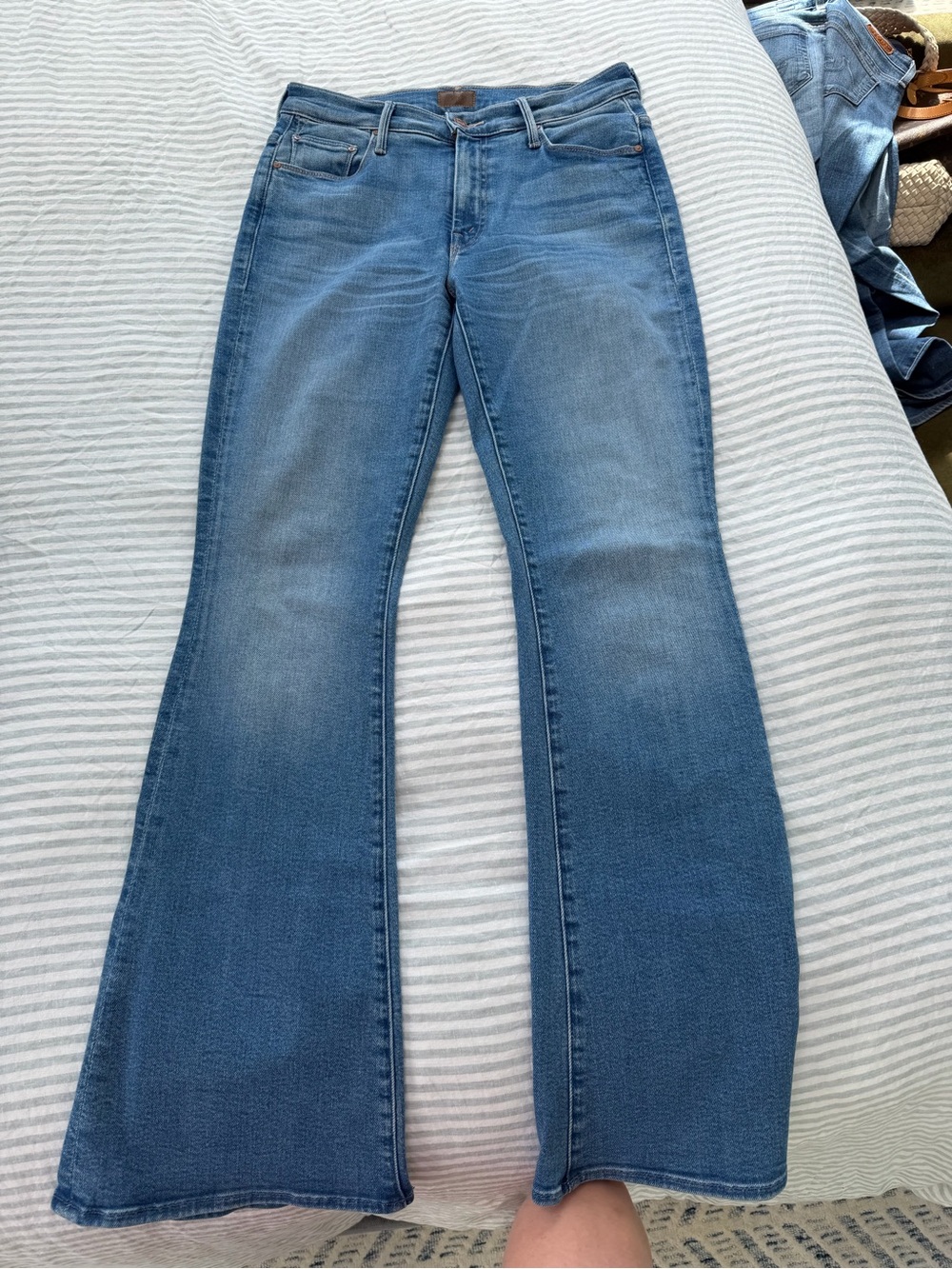MOTHER Flare Jeans in Light Blue Wash